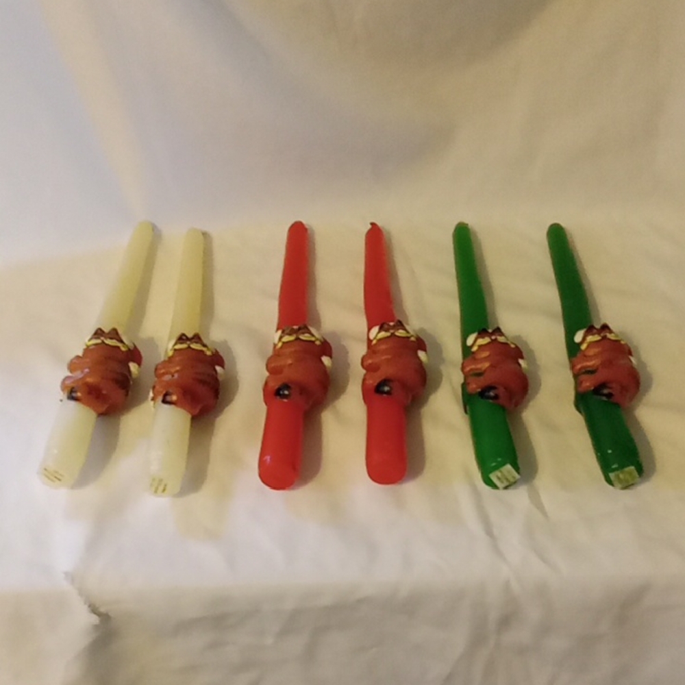 Garfield Enesco Tapered Christmas Candle Lot